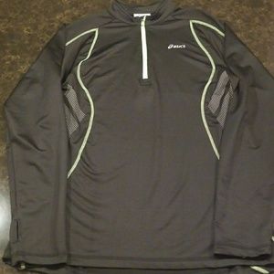 Men's Asics Black Quarter Zip